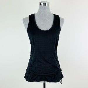 Lululemon Black Ruffle Mind over Matter Tank Top